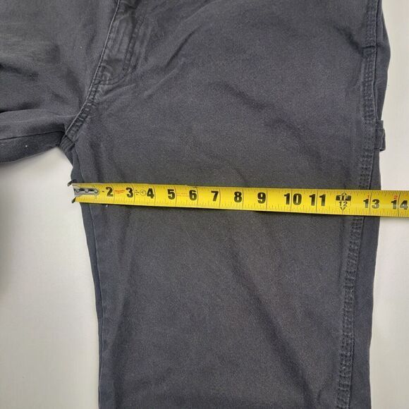 Vintage Y2k Men's 42X30 Dickies Distressed Black Carpenter Cargo Baggy Pants - Picture 9 of 11